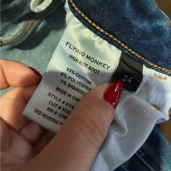 Flying Monkey Women's Dark Blue Skinny Jeans Size 24 - Picture 4 of 4